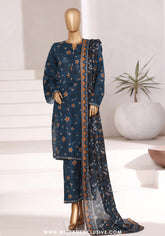 Sadabahar Stitched Khaddar Fall Embroidered Collection - 2025 (BLUE)